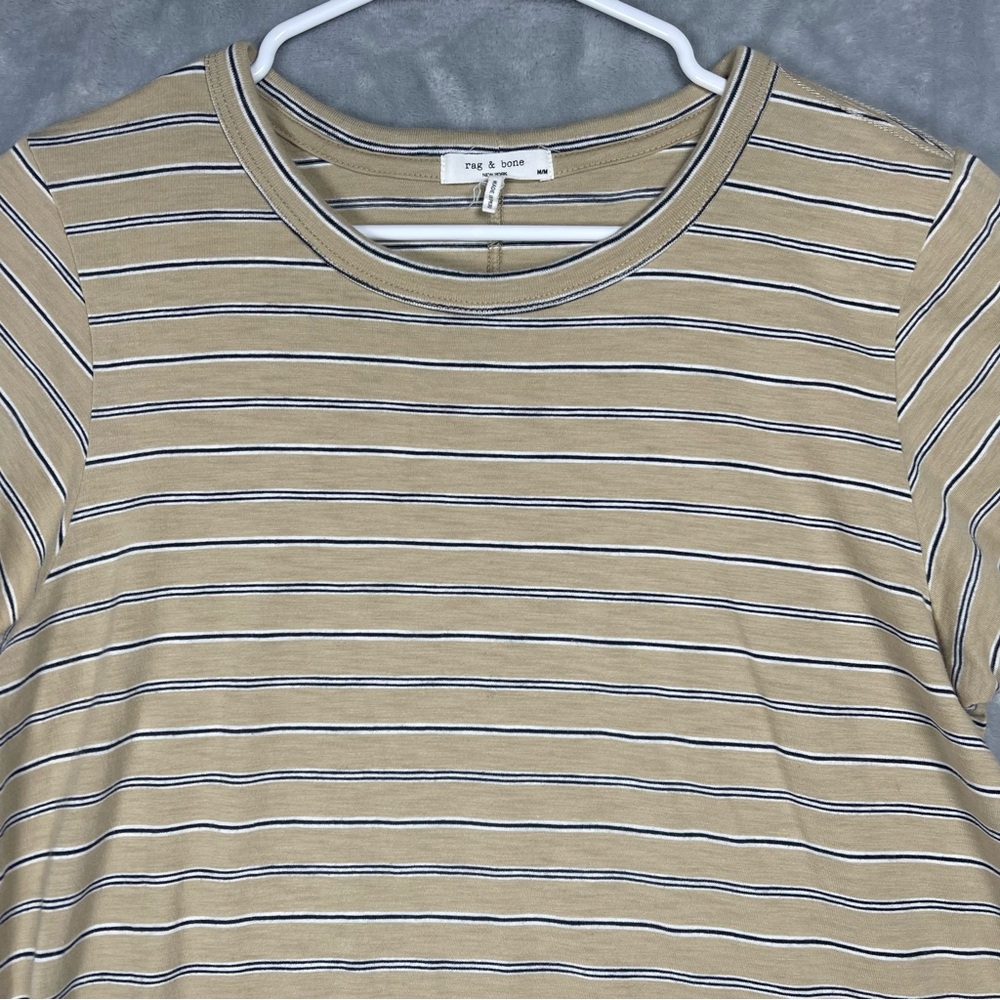 Rag & Bone Beige Striped Tee - Picture 2 of 12